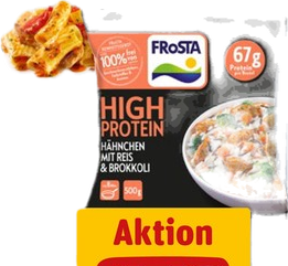 Frosta à la Carte Hähnchen alla Caprese oder High Protein Hähnchen mit Reis & Brokkoli