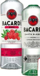 Bacardi Carta Blanca Superior oder Bacardi Razz