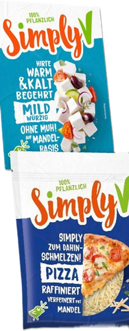 Simply V Hirtengenuss oder Pizza gerieben vegan