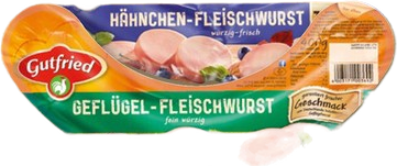 Gutfried Hähnchen-Fleischwurst oder Geflügel-Fleischwurst