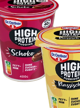 Dr. Oetker High Protein Pudding Schoko oder High Protein Porridge